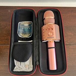 Bonnok Wireless Bluetooth Karaoke Microphone 3in1 Handheld Speaker W/ Case NEW